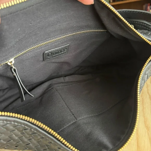 Quince Italian Leather Convertible Crescent Handwoven Shoulder Bag - Picture 4 of 9